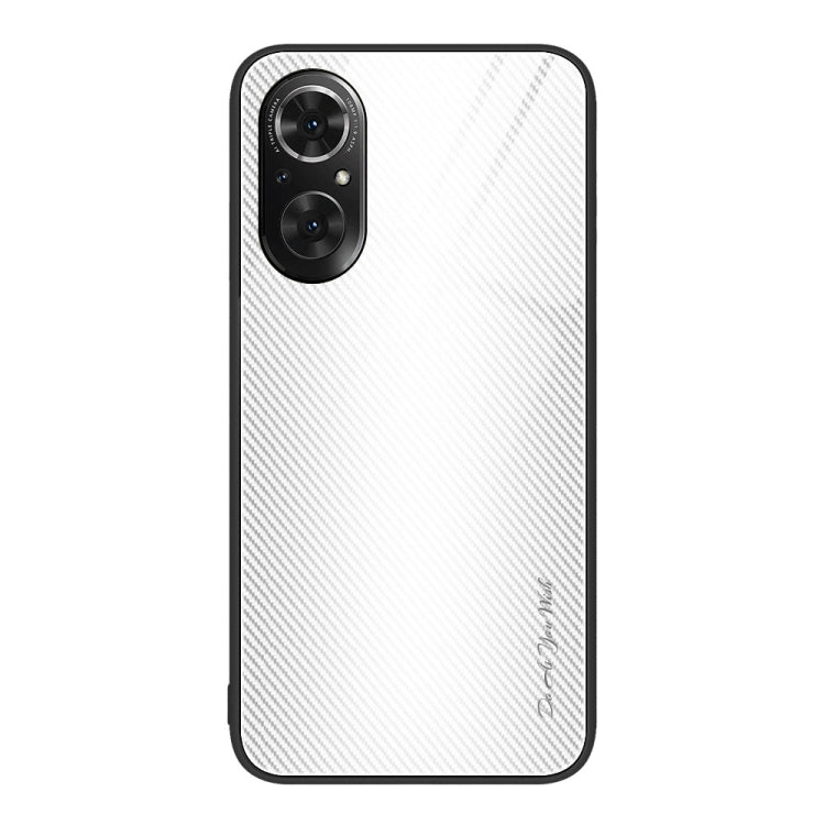 For Honor 50 SE Texture Gradient Glass TPU Phone Case