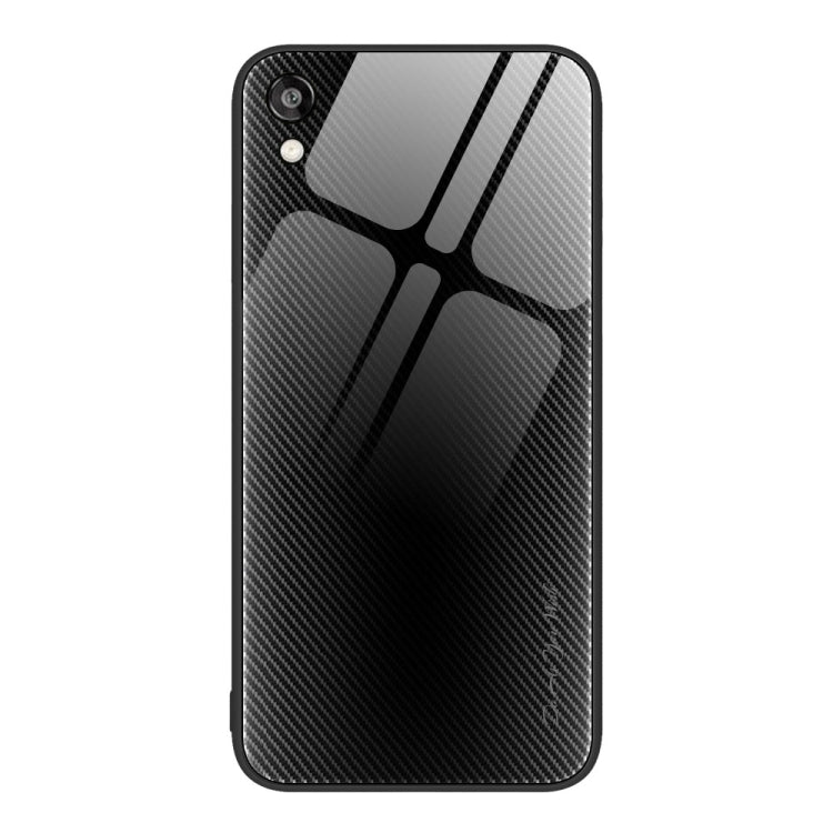 For Honor Play 3e Texture Gradient Glass TPU Phone Case