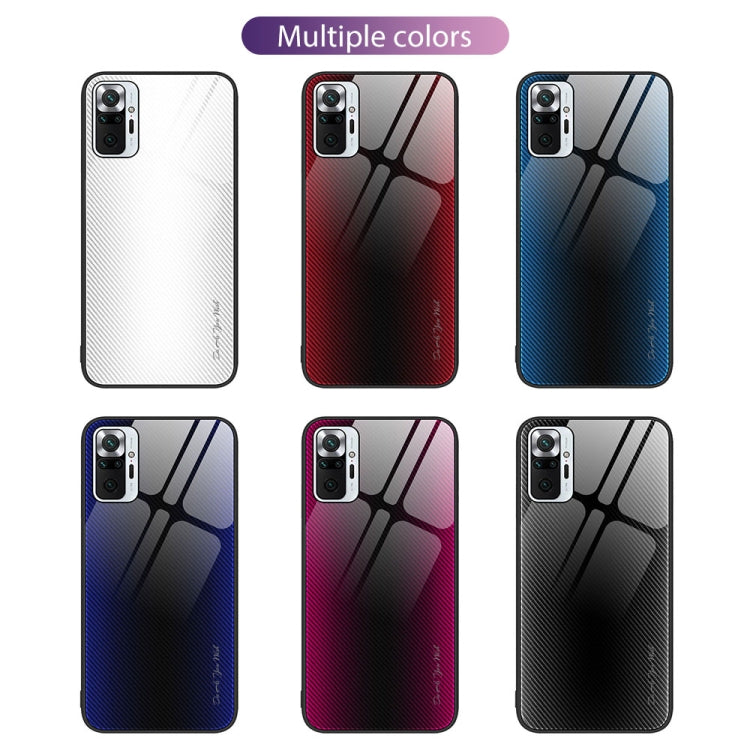 For Xiaomi Redmi Note 10 Pro Texture Gradient Glass TPU Phone Case