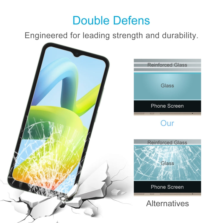 For Xiaomi Redmi A2 / A2+ / A1 / A1+ / Xiaomi Poco C50 / C51 50pcs 0.26mm 9H 2.5D Tempered Glass Film