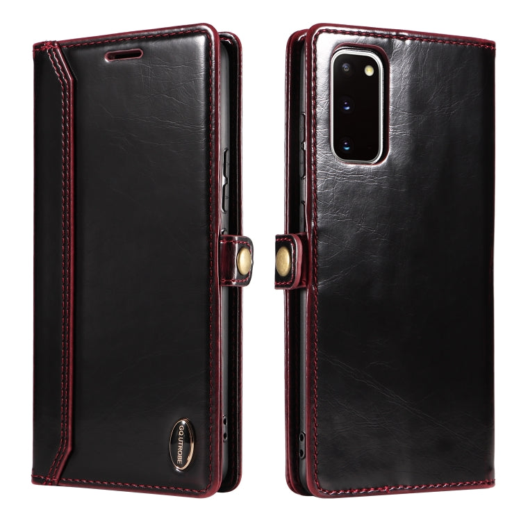 For Samsung Galaxy S20 GQUTROBE RFID Blocking Oil Wax Leather Phone Case