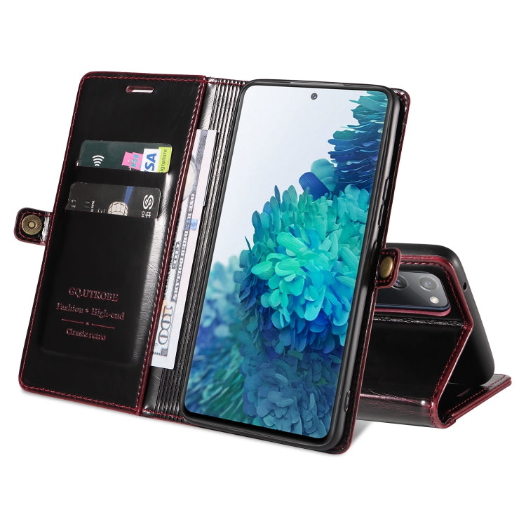 For Samsung Galaxy S20 FE / S20 FE 5G GQUTROBE RFID Blocking Oil Wax Leather Phone Case