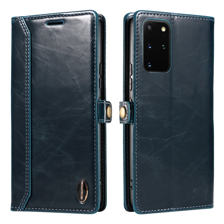 For Samsung Galaxy S20+ GQUTROBE RFID Blocking Oil Wax Leather Phone Case