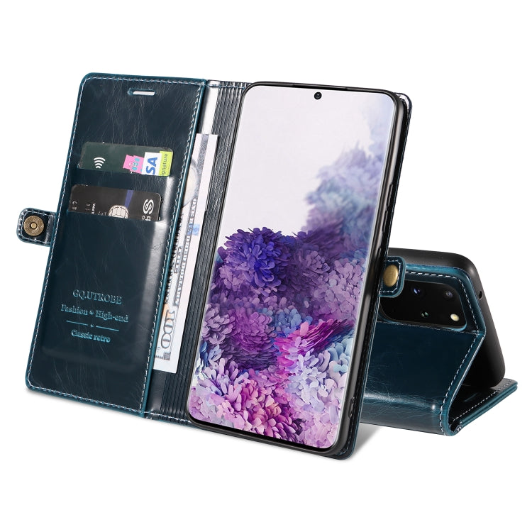For Samsung Galaxy S20+ GQUTROBE RFID Blocking Oil Wax Leather Phone Case