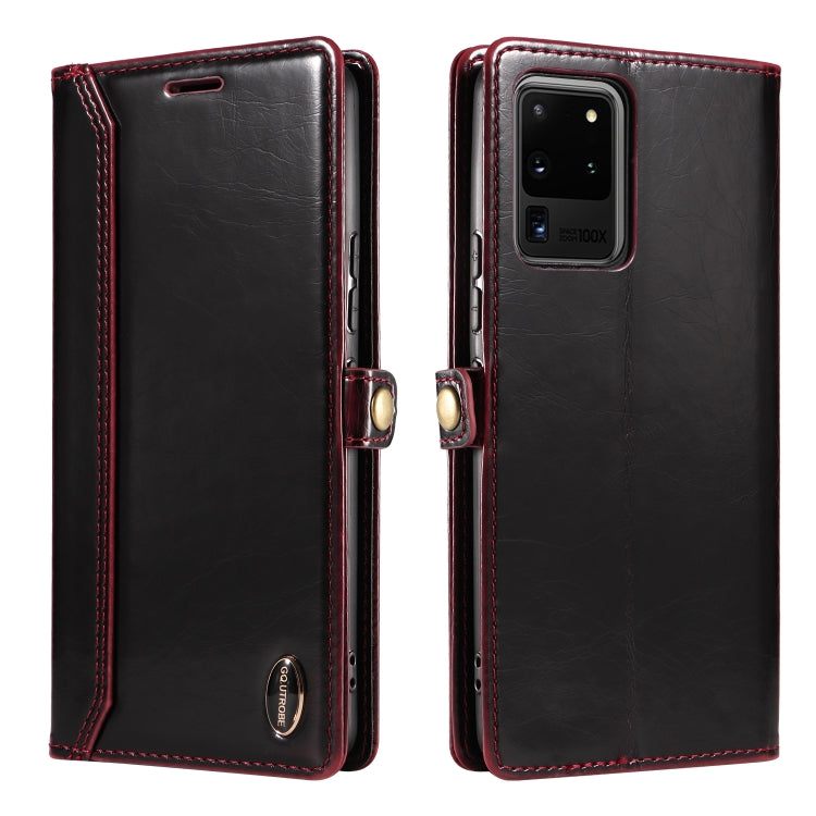 For Samsung Galaxy S20 Ultra GQUTROBE RFID Blocking Oil Wax Leather Phone Case
