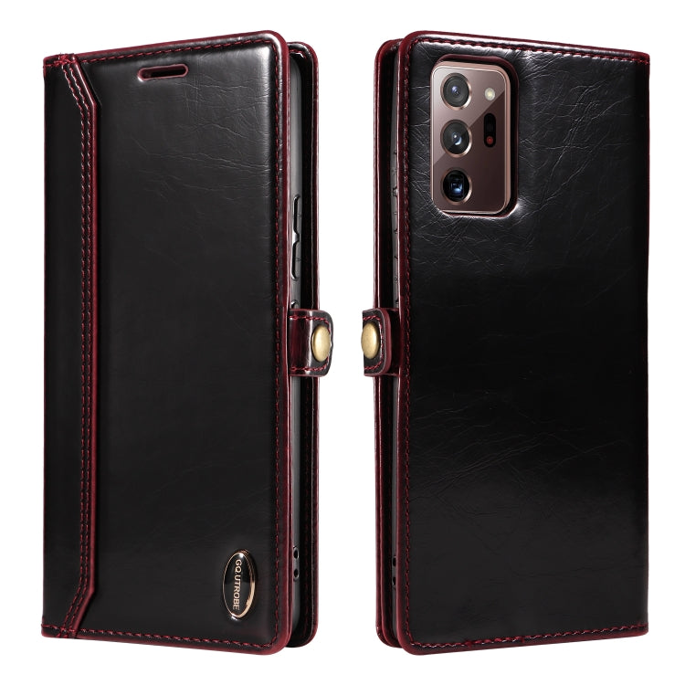 For Samsung Galaxy Note20 GQUTROBE RFID Blocking Oil Wax Leather Phone Case