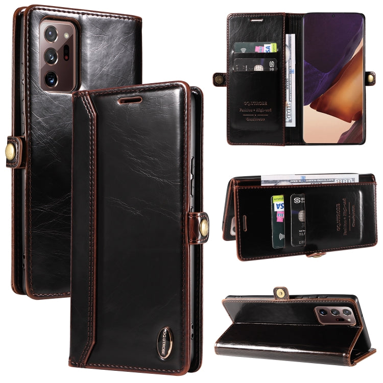 For Samsung Galaxy Note20 GQUTROBE RFID Blocking Oil Wax Leather Phone Case