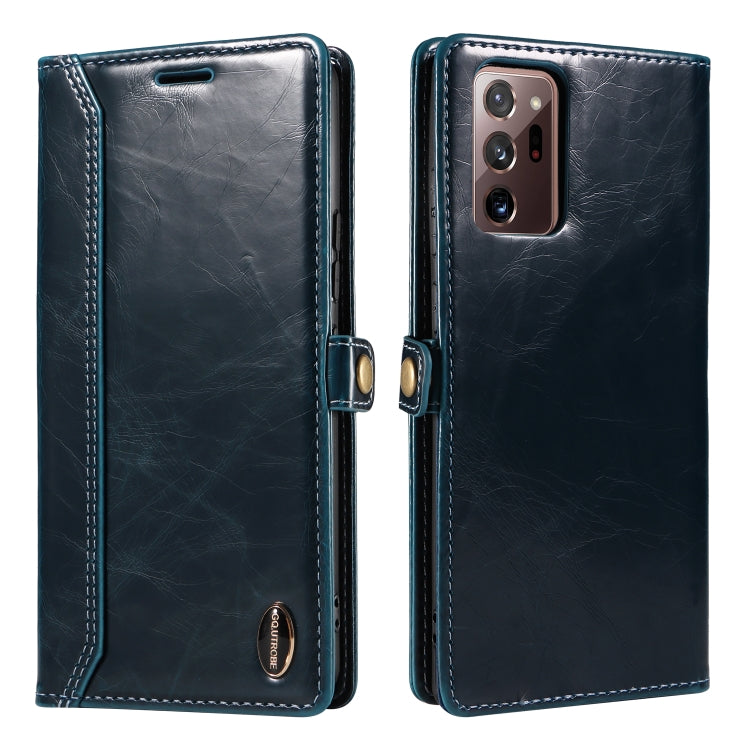 For Samsung Galaxy Note20 GQUTROBE RFID Blocking Oil Wax Leather Phone Case
