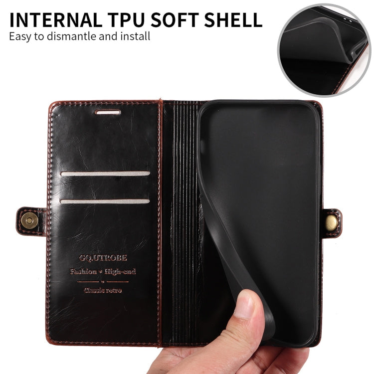 For Samsung Galaxy Note20 Ultra GQUTROBE RFID Blocking Oil Wax Leather Phone Case