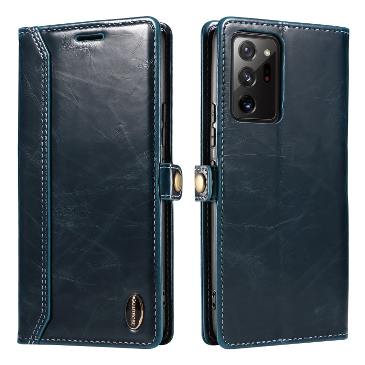 For Samsung Galaxy Note20 Ultra GQUTROBE RFID Blocking Oil Wax Leather Phone Case