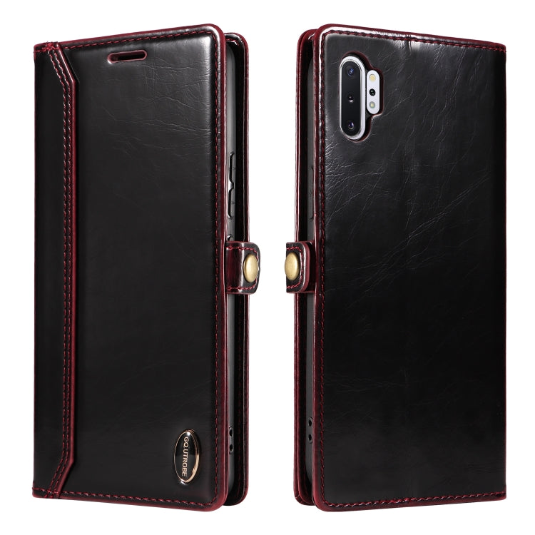 For Samsung Galaxy Note10 GQUTROBE RFID Blocking Oil Wax Leather Phone Case
