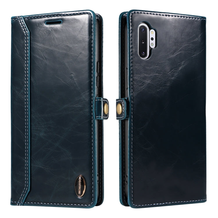 For Samsung Galaxy Note10+ GQUTROBE RFID Blocking Oil Wax Leather Phone Case