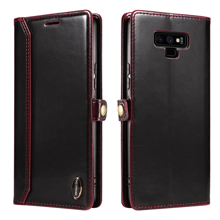 For Samsung Galaxy Note9 GQUTROBE RFID Blocking Oil Wax Leather Phone Case