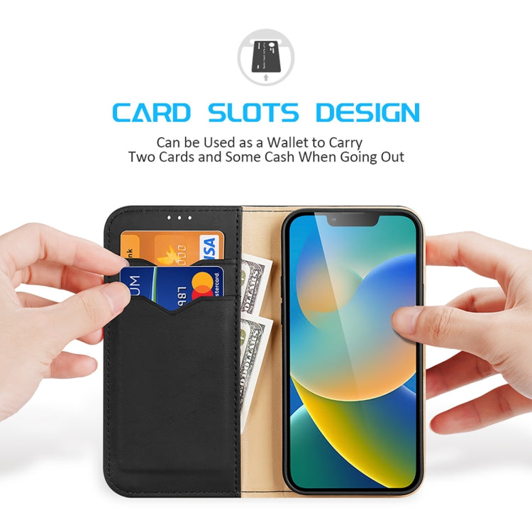 For iPhone 14/13 DUX DUCIS Hivo Series Cowhide + PU + TPU Leather Case