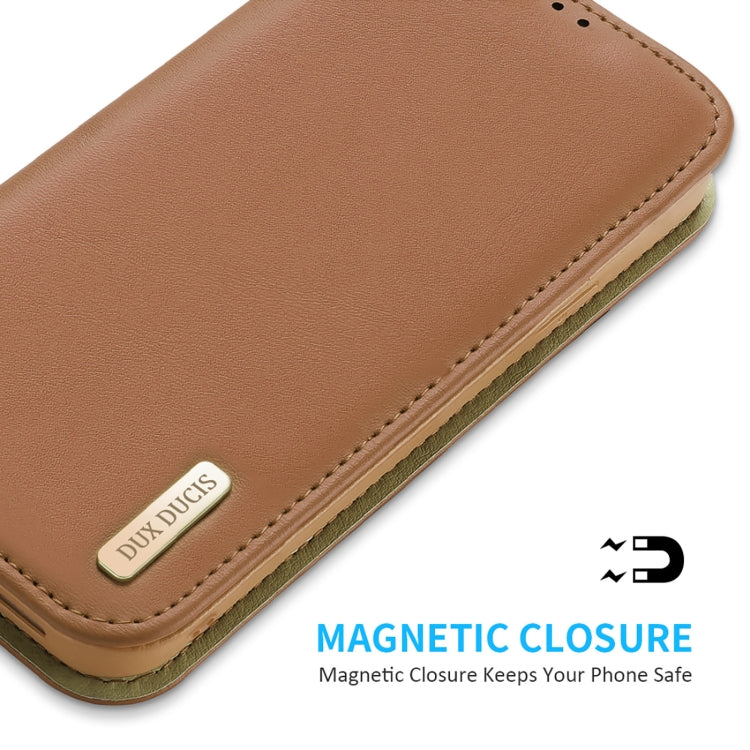 For iPhone 14 Plus DUX DUCIS Hivo Series Cowhide + PU + TPU Leather Case