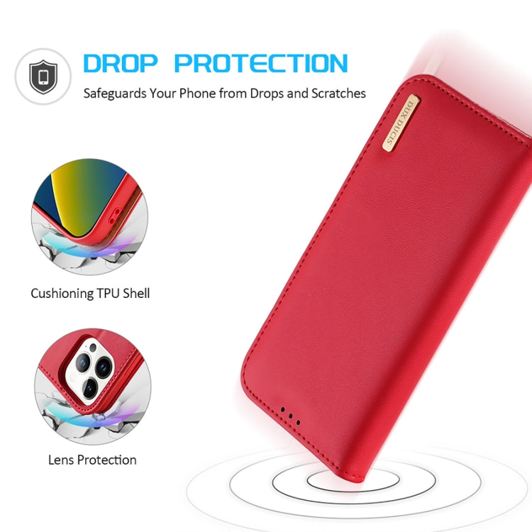 For iPhone 14 Pro DUX DUCIS Hivo Series Cowhide + PU + TPU Leather Case