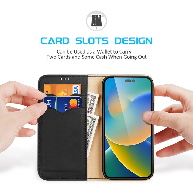 For iPhone 14 Pro Max DUX DUCIS Hivo Series Cowhide + PU + TPU Leather Case