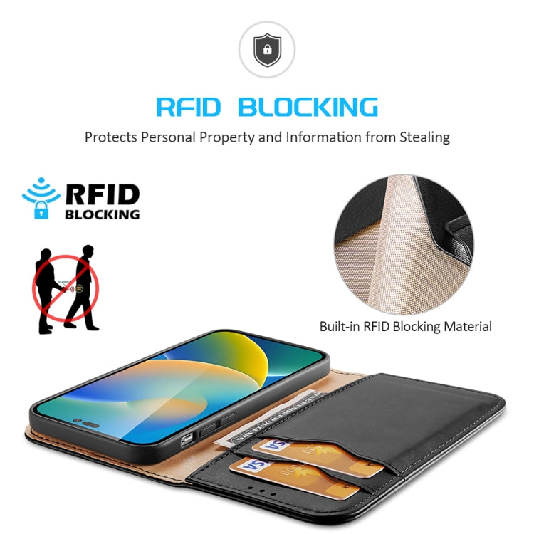 For iPhone 14 Pro Max DUX DUCIS Hivo Series Cowhide + PU + TPU Leather Case