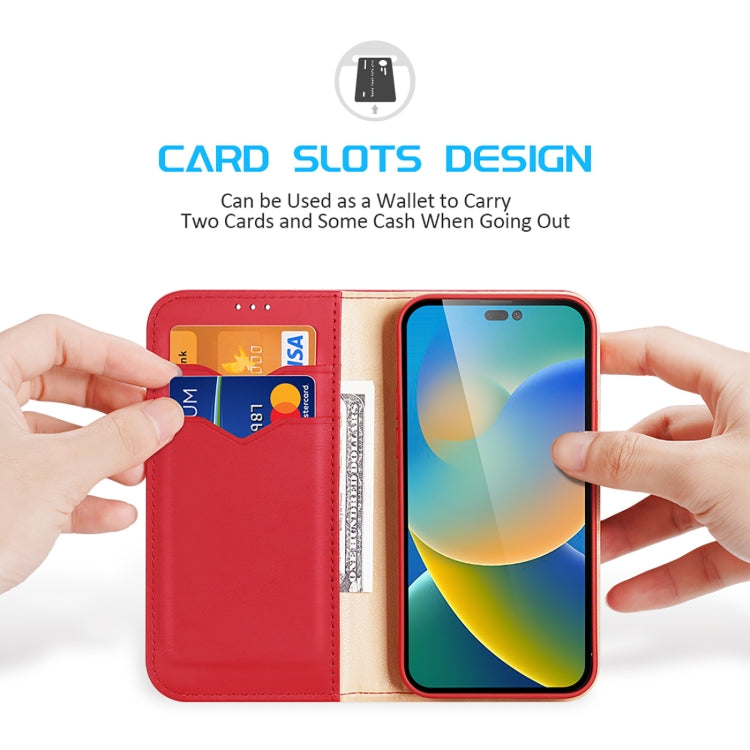 For iPhone 14 Pro Max DUX DUCIS Hivo Series Cowhide + PU + TPU Leather Case