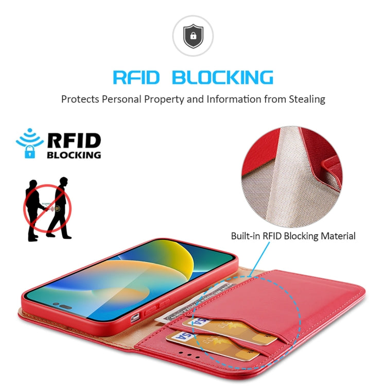 For iPhone 14 Pro Max DUX DUCIS Hivo Series Cowhide + PU + TPU Leather Case