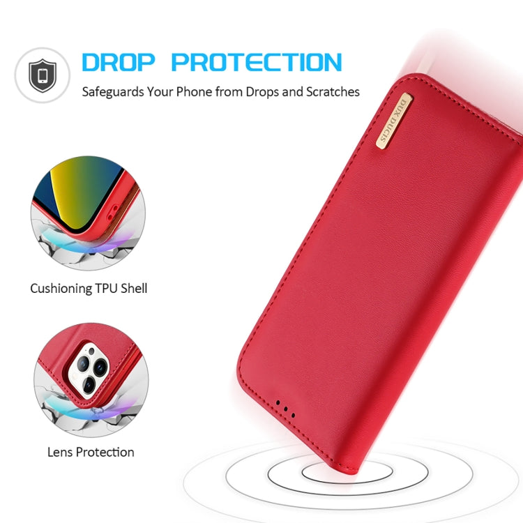 For iPhone 14 Pro Max DUX DUCIS Hivo Series Cowhide + PU + TPU Leather Case