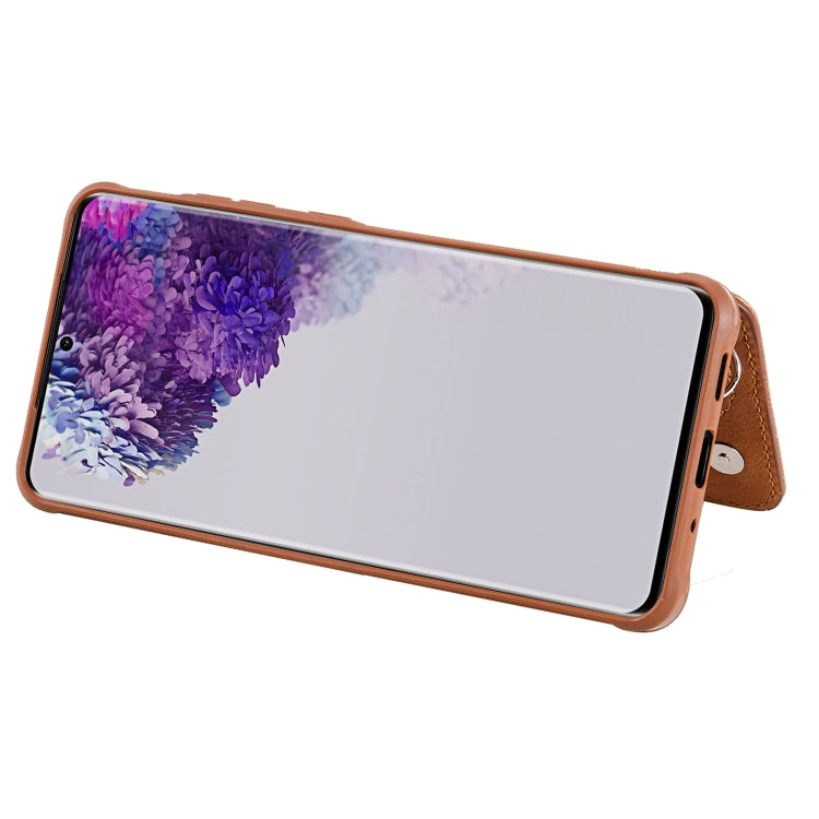 For Galaxy S20 Ultra Zipper Double Buckle Shockproof Protective Case with Stand & Photo Holder & Wallet Function