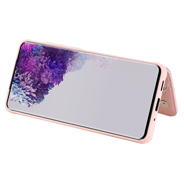 For Galaxy S20 Ultra Zipper Double Buckle Shockproof Protective Case with Stand & Photo Holder & Wallet Function