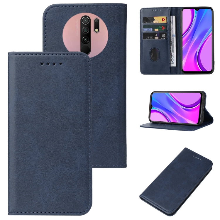 For Xiaomi Redmi 9 Prime Magnetic Closure Leather Phone Case