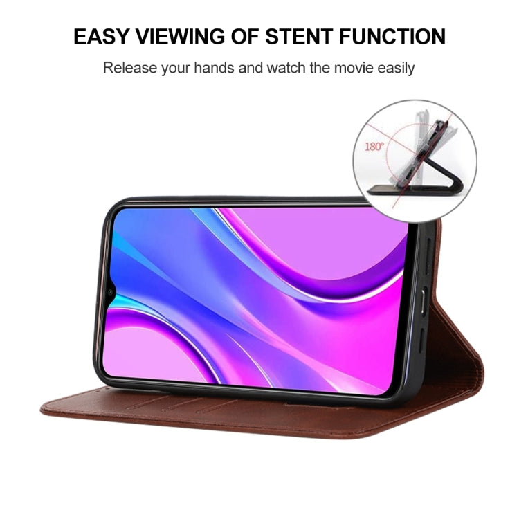 For Xiaomi Redmi 9 Prime Magnetic Closure Leather Phone Case