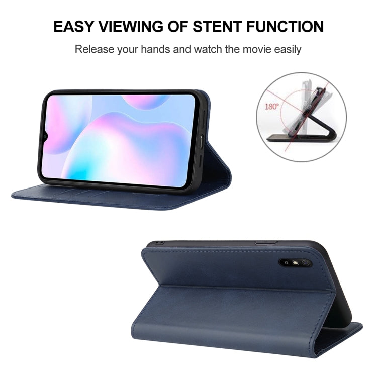 For Xiaomi Redmi 9A Sport Magnetic Closure Leather Phone Case