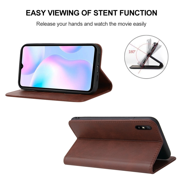 For Xiaomi Redmi 9AT Magnetic Closure Leather Phone Case