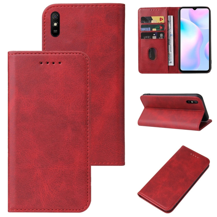 For Xiaomi Redmi 9AT Magnetic Closure Leather Phone Case
