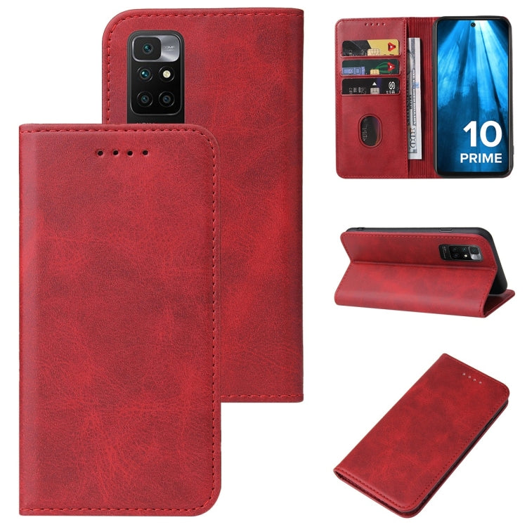 For Xiaomi Redmi 10 Prime 2022 Magnetic Closure Leather Phone Case