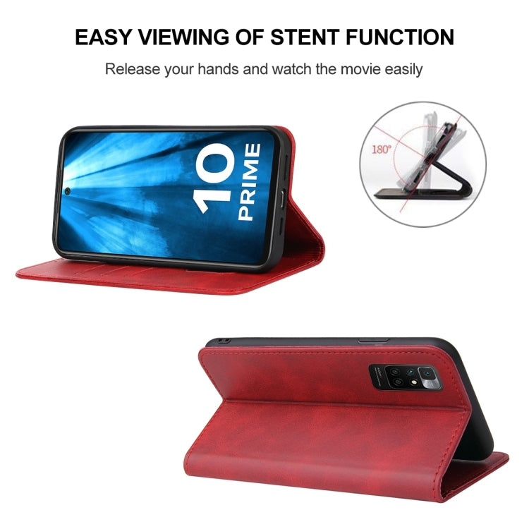 For Xiaomi Redmi 10 Prime 2022 Magnetic Closure Leather Phone Case