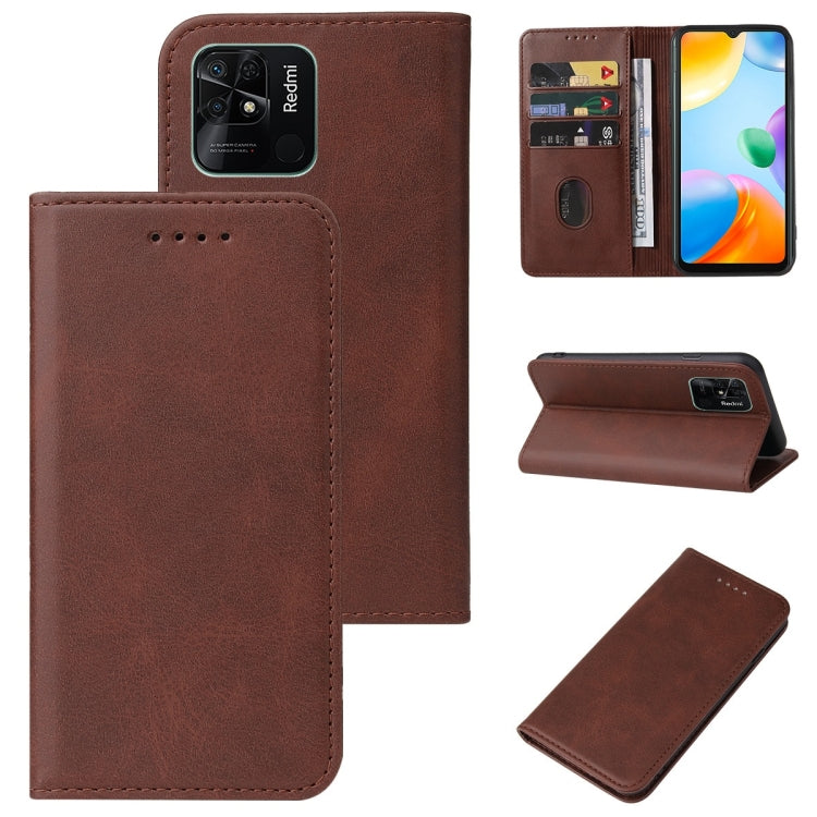 For Xiaomi Redmi 10C Magnetic Closure Leather Phone Case
