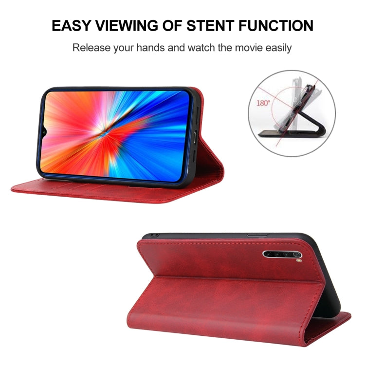 For Xiaomi Redmi Note 8 2021 Magnetic Closure Leather Phone Case