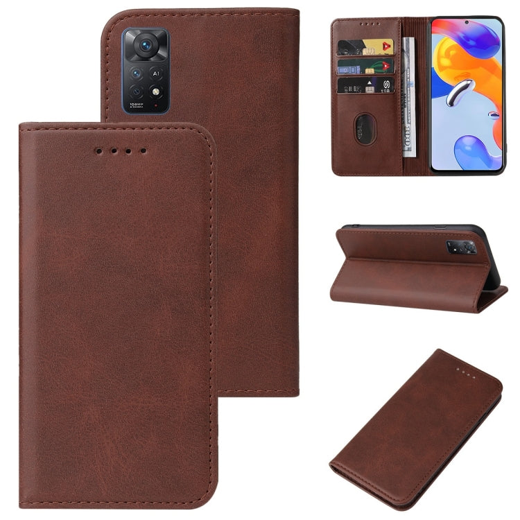 For Xiaomi Redmi Note 11 Pro 5G Magnetic Closure Leather Phone Case
