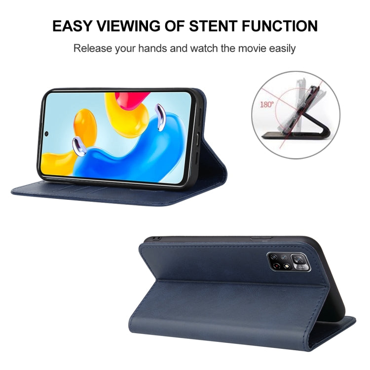 For Xiaomi Redmi Note 11S 5G Magnetic Closure Leather Phone Case