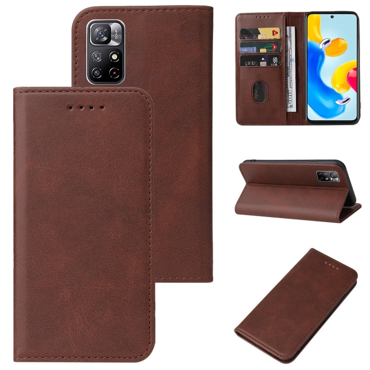 For Xiaomi Redmi Note 11S 5G Magnetic Closure Leather Phone Case