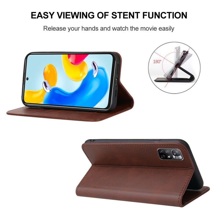 For Xiaomi Redmi Note 11S 5G Magnetic Closure Leather Phone Case