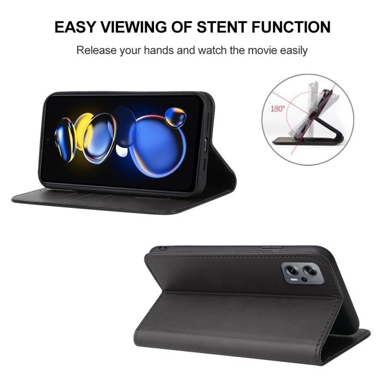 For Xiaomi Redmi Note 11T Pro+ Magnetic Closure Leather Phone Case