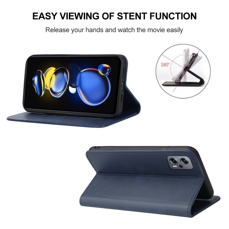 For Xiaomi Redmi Note 11T Pro+ Magnetic Closure Leather Phone Case