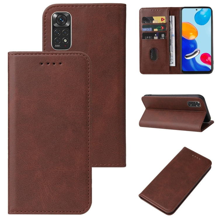 For Xiaomi Redmi Note 11 Global Magnetic Closure Leather Phone Case