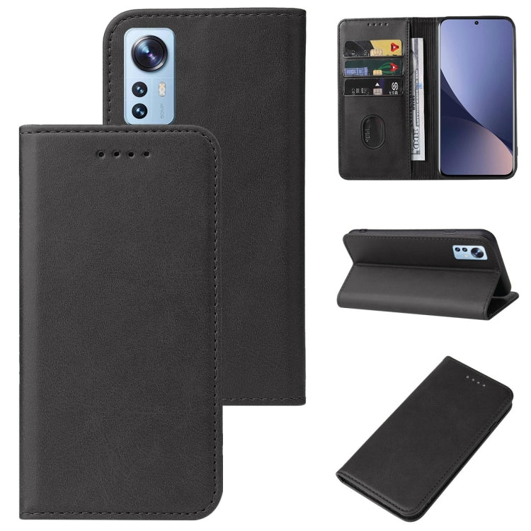 For Xiaomi 12 5G Magnetic Closure Leather Phone Case