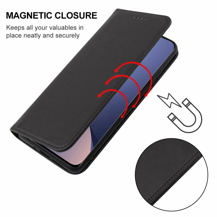 For Xiaomi 12 5G Magnetic Closure Leather Phone Case