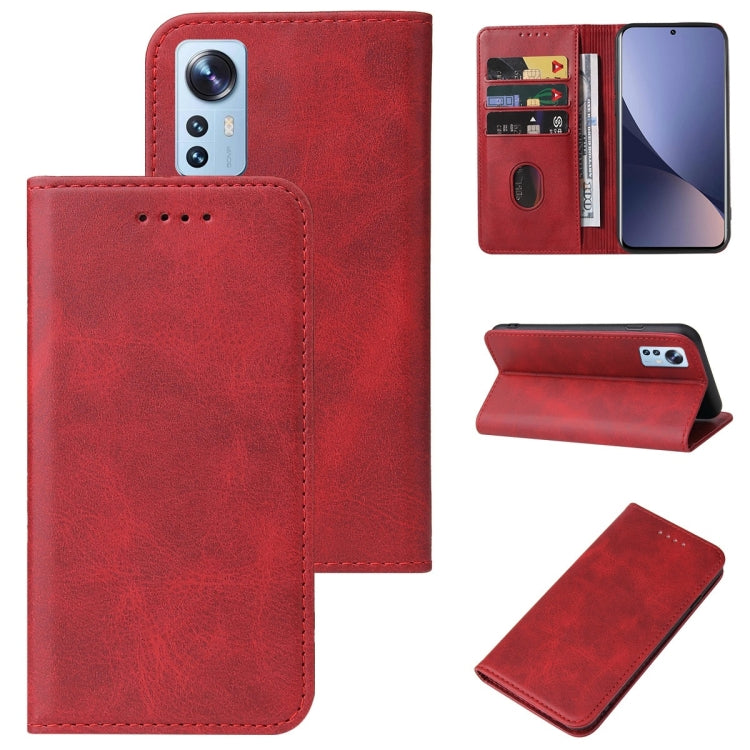 For Xiaomi 12 5G Magnetic Closure Leather Phone Case