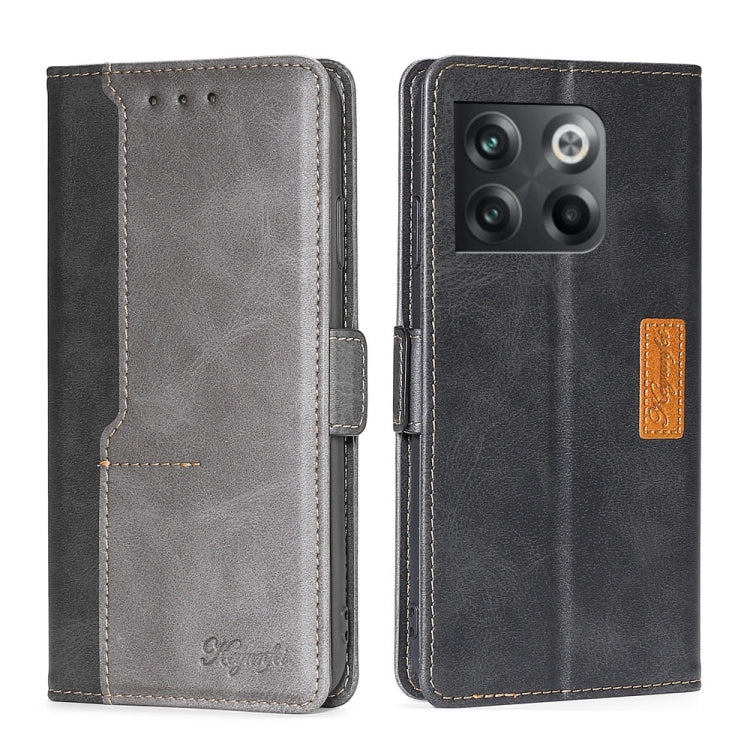 For OnePlus Ace Pro 5G Contrast Color Side Buckle Leather Phone Case
