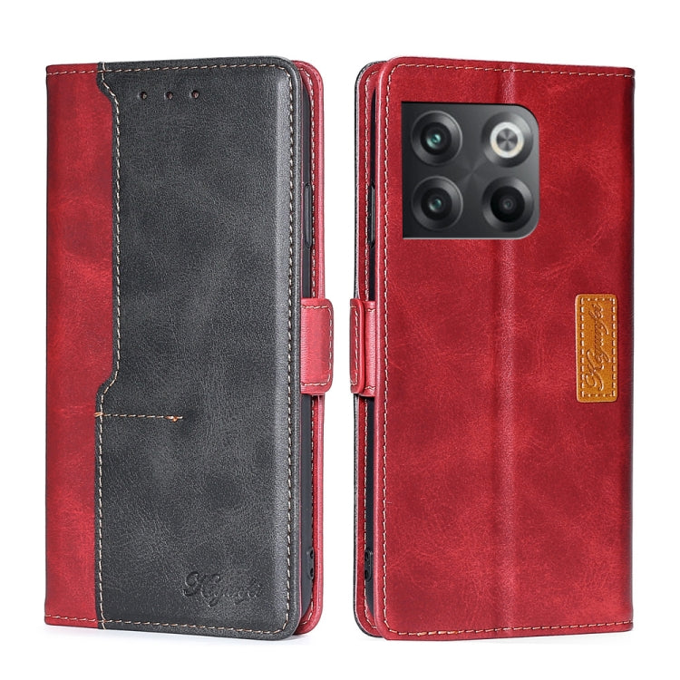 For OnePlus Ace Pro 5G Contrast Color Side Buckle Leather Phone Case