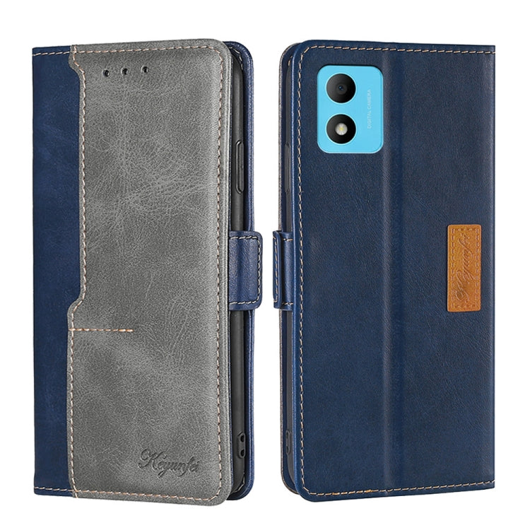 For TCL 305i Contrast Color Side Buckle Leather Phone Case