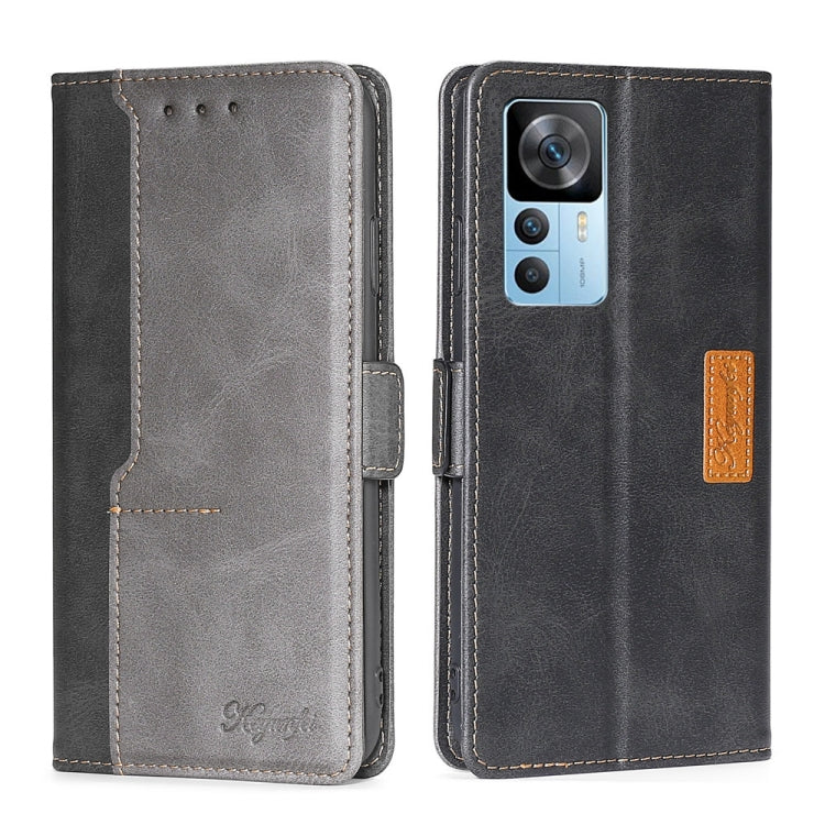 For Xiaomi Redmi K50 Ultra/Xiaomi 12T/Xiaomi 12T Pro Contrast Color Side Buckle Leather Phone Case